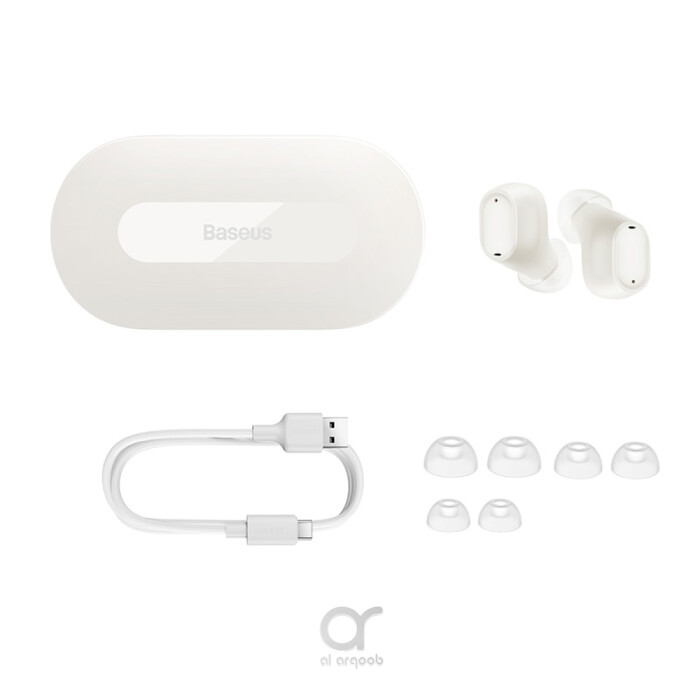 Baseus Bowie EZ10 True Wireless Earphones – White, Crisp - Premium phone chargers UAE, Arqoob