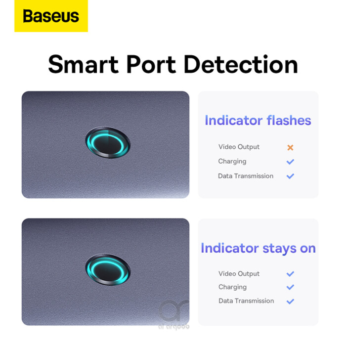 Baseus Flite Series 6-Port HUB Docking Station – Space - Original phone cables UAE, Dubai mobile accessories
