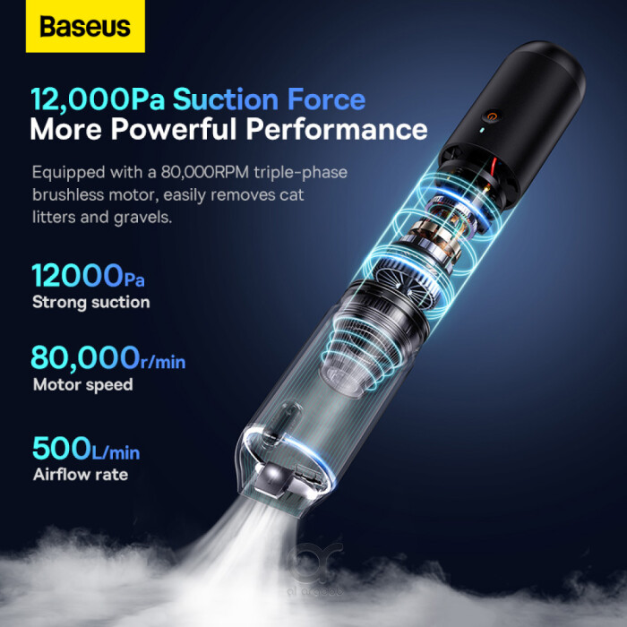 Baseus A3 Lite Car Vacuum Cleaner with Mini Air Blower, - Mobile accessories in Dubai, Affordable phone accessories Dubai