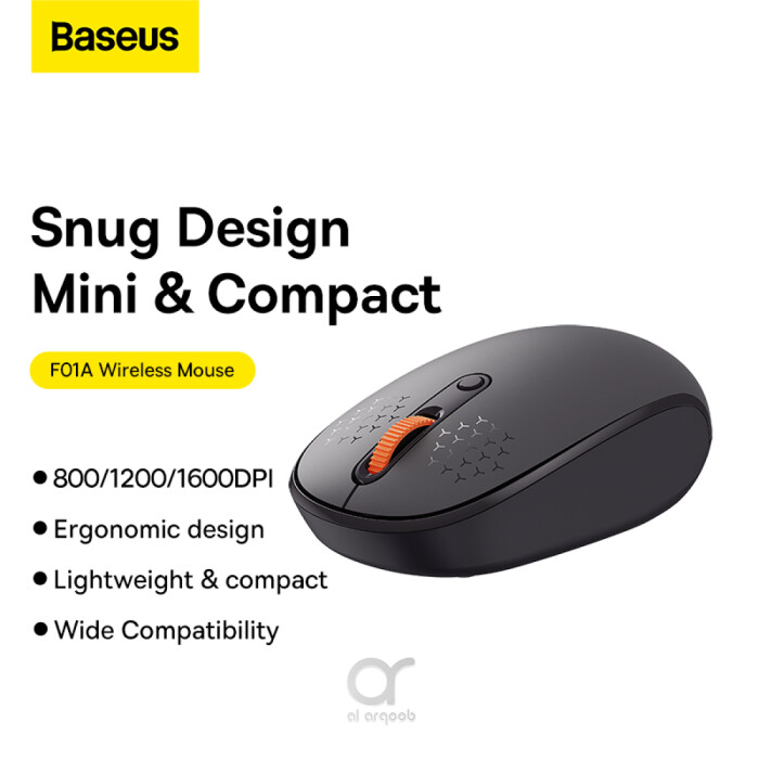 Baseus F01A Wireless Mouse Frosted Gray - ماوس لاسلكي بيسوس F01A، ماوس بيسوس رمادي