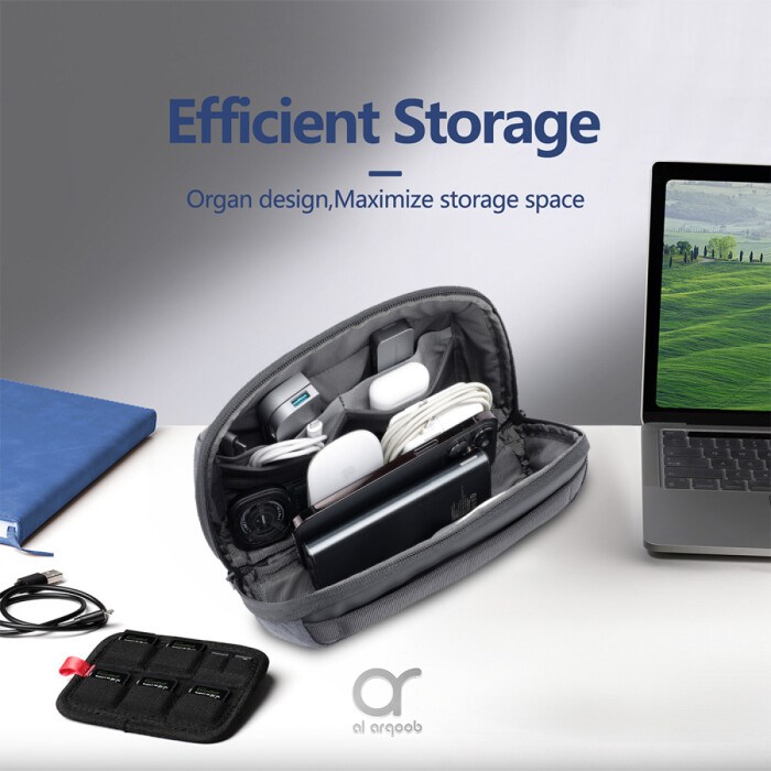 Brave Tech Pouch Organizer Portable Gadget Storage For - electronics organizer, elastic loops