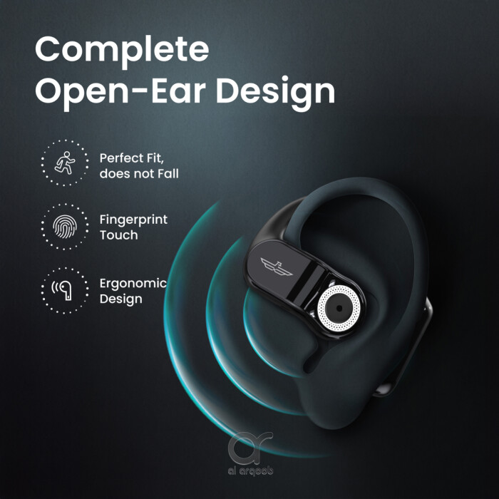 Brave Sport Fit 1 Open Ear TWS Earbuds - 24H Playtime, - Mobile accessories in Dubai, Arqoob