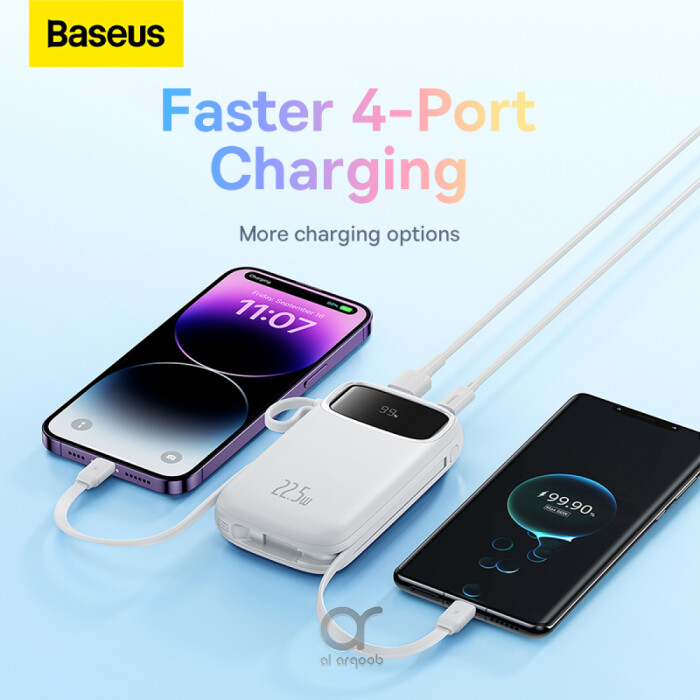 Baseus QPow2 10000mAh Digital Display Fast Charge Power - Wireless chargers Dubai, mobile accessories