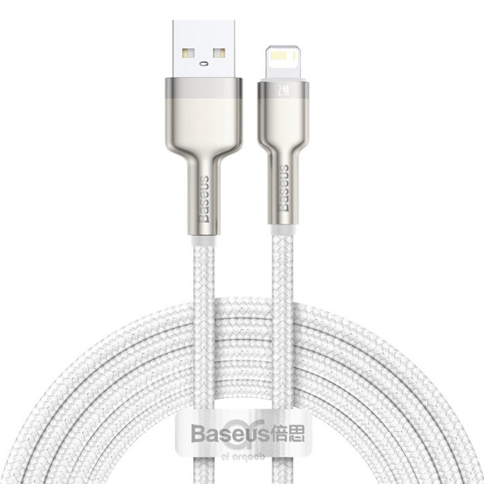 Baseus Cafule Series Metal Data Cable USB to IP 2.4A (2m) - Best electronics store in UAE, Premium phone chargers UAE