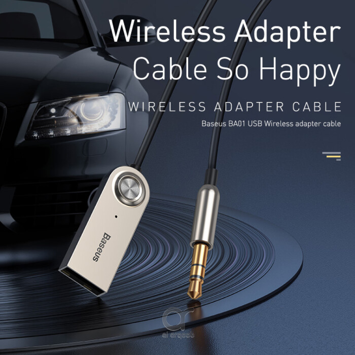 Baseus BA01 USB Wireless Bluetooth Aux Adapter USB 2.0 to - Best electronics store in UAE, Bluetooth headphones Dubai