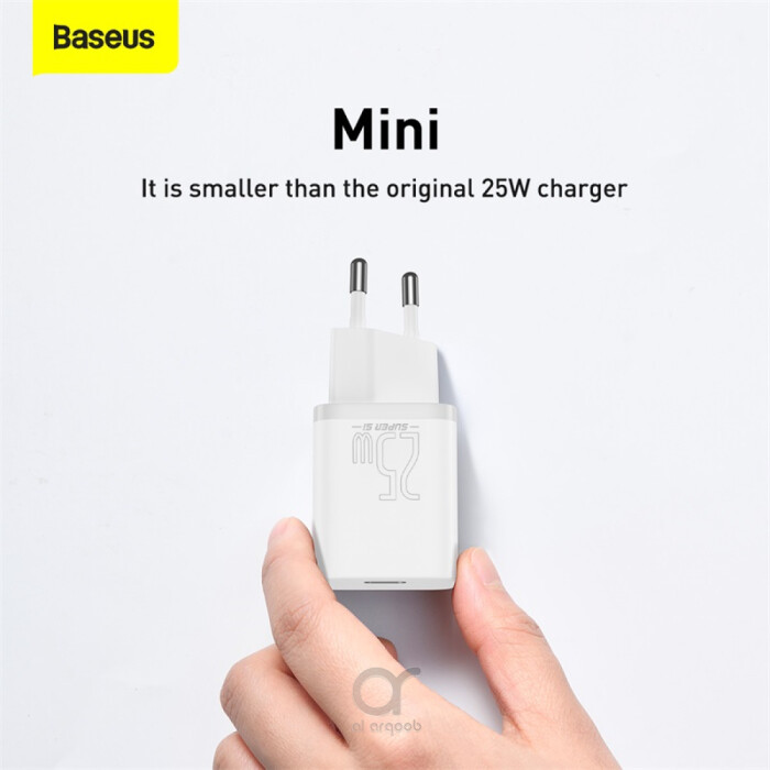 Baseus Super Si 1C fast wall charger USB Type C 25W Power - Mobile accessories in Dubai, USB hubs Dubai